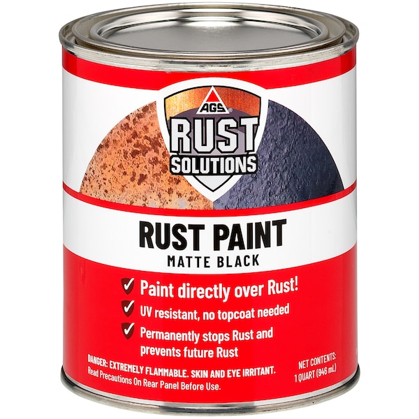 Paint, UV Resistant, Matte Black, 1 Quart